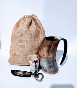 Verre à shot et décapsuleur en corne (lot de 3 pièces) – Chope authentique pour cidre et bière, style vintage, qualité supérieure - Product Image 5