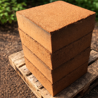 Cocoventra Bloc de tourbe de coco 5 kg, expansion 75L, tourbe de coco lavée, conditionneur de sol, substrat de culture, faible CE, haute capacité d'hydratation
