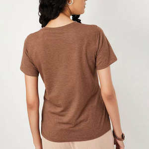 Camiseta Corta Gráfica para Mujer, Colores Personalizados, Corte Regular Informal, Primavera, Ecológica, Suave, Transpirable, a la Moda - Product Image 2