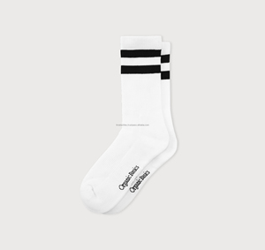 Men's Women's Black White Casual Sports <b>Socks</b> Solid Two-Bar College Style Crew Eco-Friendly Compression Class 1 <b>Winter</b> <b>Socks</b> - Product Image 1