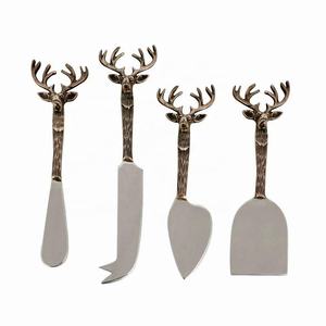 Juego de esparcidor de mantequilla, rebanador de queso con mango de mármol verde, herramientas de queso de diseño real de acero inoxidable, precio barato - Product Image 4