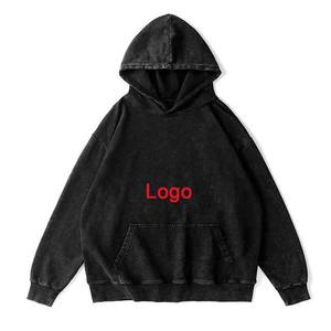 Sudadera con Capucha de Algodón 100% para Hombre, Estilo Heavyweight, Térmica, Personalizada, Nueva Colección, Alta Calidad, Lavado Ácido - Product Image 3