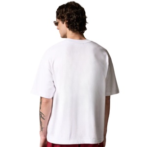 Men's Short Sleeve <b>White</b> <b>T</b> <b>Shirt</b> Minimal Chest Logo Cotton Crewneck Casual Everyday Wear Street Style Top Wholesale - Product Image 6