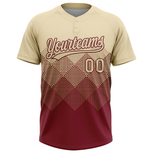 เสื้อเบสบอลซอฟต์บอลแบบสองกระดุม ชุดยูนิฟอร์มเบสบอลซอฟต์บอล ขายส่งสำหรับเด็ก วัยรุ่น ผู้ชาย ผู้หญิง ชุดกีฬา - Product Image 1