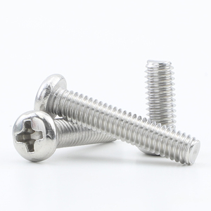 100 piezas/bolsa Tornillo de máquina de cabeza Phillips cruzada de acero niquelado M1.2 M1.4 M1.6 M2 M2.5 M3 M4 M5 M6 Tornillo de máquina de cabeza redonda - Product Image 1