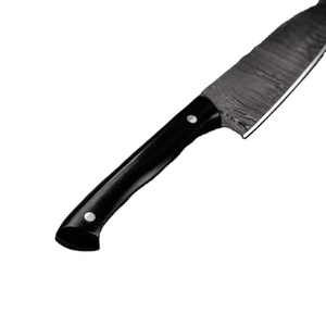 Couteau utilitaire de chef damas fait à la main personnalisé manche en résine de haute qualité avec gaine en cuir couteau de cuisine tranchant - Product Image 4