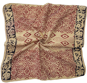 Boho Red Bandana Block Print Cotton Scarf Vintage <b>Style</b> <b>Head</b> Scarf Handmade Hair Bandana Festival Scarf Summer Scarf Women - Product Image 4