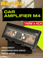 Amplificateur de voiture haute performance 4 canaux classe AB M4 140x4W RMS PUISSANCE RÉELLE 14,4V pour haut-parleurs compatibles Lexus