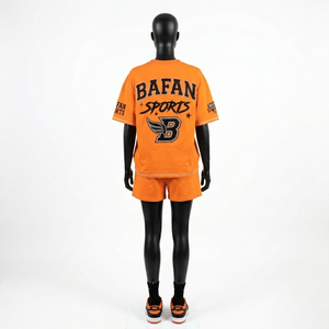 <b>Women</b> GSM Premium Cotton Fleece Crop <b>Top</b> Cargo Shorts Set <b>Burgundy</b> Vintage Wash Embossed Logo 100% Cotton Shorts Set - Product Image 4