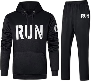 ชุดวอร์มกีฬาผู้ชายทรงสลิมฟิตผ้าโพลีเอสเตอร์ปักโลโก้ตามสั่ง ชุดเซ็ต 2 ชิ้นสำหรับผู้หญิง - Product Image 2