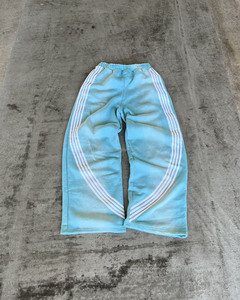 Pantalon décontracté à rayures latérales Y2k pantalon délavé vintage Streetwear pantalon de survêtement à rayures pour hommes - Product Image 3