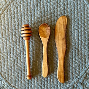 Bâtonnet à miel en bois artisanal pour pot de miel - Product Image 5