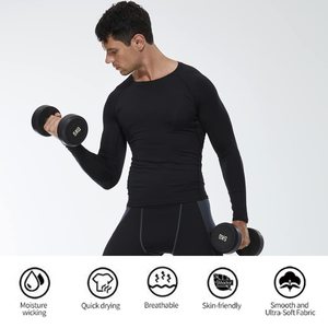 Men's Compression Shirts <b>Long</b> <b>Sleeve</b> Workout Gym T-Shirt Running Top Cool Dry Sports Baselayer <b>Undershirts</b> - Product Image 4