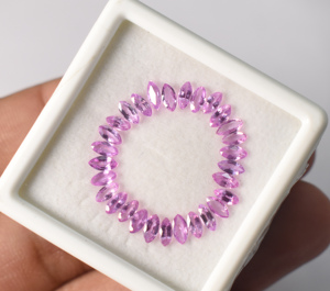 Zafiro rosa natural marquesa de 5x2.5 mm, zafiro de Ceilán, Sri Lanka, piedra preciosa suelta para joyería. - Product Image 4