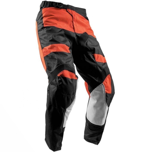 Pantalon de moto pour homme, noir et rouge, respirant, en polyester et nylon, toutes saisons, vêtements de moto pour adultes - Product Image 1