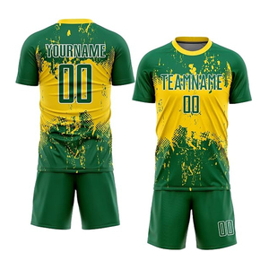 Camiseta de Fútbol Color Oro Púrpura con Nombre y Número del Equipo, Uniforme Deportivo para Hombre, Conjunto de Camiseta de Fútbol - Product Image 6