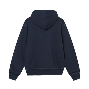 Sweat-shirt à capuche zippé noir pour homme en coton French Terry, coupe classique, décontracté, pour l'automne - Product Image 5
