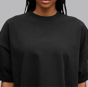 T-shirts pour femmes à coupe classique personnalisés, manches courtes, col rond, grandes tailles, prix bas, couleur unie - Product Image 5