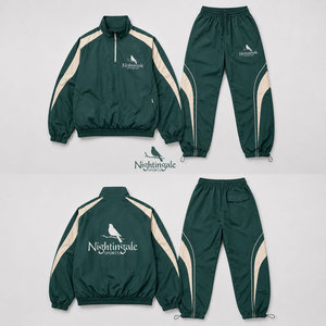 Completo da Uomo Personalizzato Casual Impermeabile in Nylon Antivento con Giacca <span class=keywords><strong>e</strong></span> <span class=keywords><strong>Pantaloni</strong></span> con Zip Integrale - Product Image 2