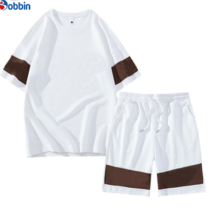 Conjunto de Verano para Hombre, Nuevo Conjunto de Moda, Camiseta con Estampado de Letras y Solapa, Estilo Casual, Holgado, de Manga Corta - Product Image 1