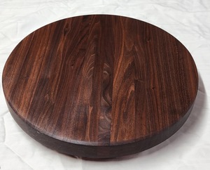 Wood Double Tier <b>Rotating</b> Tray Smooth-Spin Lazy Susan for Tabletop Spice Serving - Product Image 4