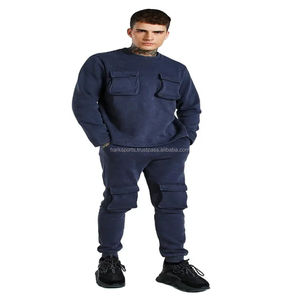 Conjunto Deportivo Vintage para Hombre, 100% Algodón Ecológico, 400gsm, Lavado Ácido, Pantalones Deportivos Anchos y Sudadera con Capucha, para Invierno - Product Image 6