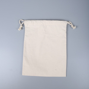 Polyester/Cotton Drawstring Bag <b>Plain</b> Dyed Woven Eco Friendly Customizable Muslin Storage Pouches Water Resistant Washable - Product Image 2