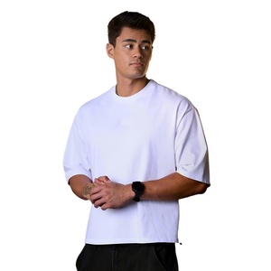 T-shirt Oversize Premium Personnalisé Imprimé Uni 240 GSM 100% Coton Respirant Épaules Tombantes Streetwear Fabricant OEM ODM - Product Image 3