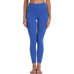 High Waist Solid Breathable Seamed Knitted <b>Ankle</b>-<b>Length</b> <b>Leggings</b> - Product Image 1