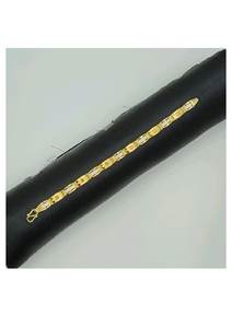 Bracelet pour homme en or 22 carats avec un design à maillons texturés et cloutés, finition haut de gamme, bijoux élégants et luxueux pour un usage quotidien - Product Image 2