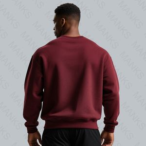 Sudaderas con capucha de peso pesado de primera calidad para hombre, sudaderas personalizadas con cuello redondo de algodón Spandex, entrenamiento de gimnasio de gran tamaño a granel - Product Image 2
