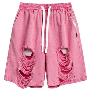 Pantalones Cortos de Baloncesto para Hombre con Bajo Deshilachado, Personalizables con Serigrafía y Bordado, Shorts Deportivos Casuales de Verano - Product Image 3
