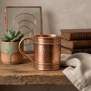 Taza Moscow Mule de Cobre Puro Martillado al por Mayor, Hecha a Mano, para Cerveza, Café, Cócteles, Vaso de Bar, Proveedor de Fábrica OEM ODM - Product Image 3
