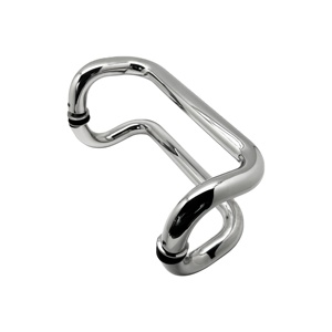 มือจับดึงแบบติดกระจกสแตนเลสโค้ง - Product Image 1