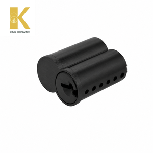 Cylindre de serrure interchangeable avec logo personnalisé disponible, laiton noir mat, 6 goupilles, clé M, pour la sécurité des portes - Product Image 2