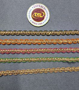 Dentelle colorée en polyester/coton crochetée de qualité supérieure, nouveau design, soluble dans l'eau, meilleur prix, garniture décorative pour vêtements - Product Image 1