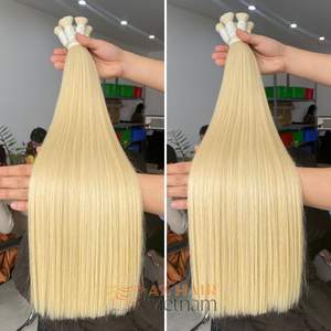 100% ผมดิบของคนผมสีดำและสีบลอนด์หนาผมสุขภาพดีและนุ่มนวลปลายผม - Product Image 6