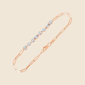 Pulsera de tenis moderna de plata con diamantes de laboratorio para mujer, 4.4ct, chapada en oro, con múltiples formas, color DEF, claridad VVS VS, 10 gramos - Product Image 4