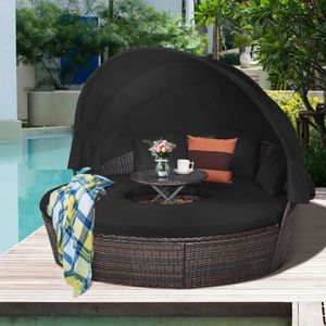 Retractable <b>Canopy</b> <b>Outdoor</b> <b>Daybed</b> for Patio Furniture - Product Image 4