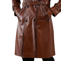 Manteau en cuir véritable tricoté sur mesure pour homme Samroz Sports, grande taille, couleur personnalisée, col en V, style corne, automne/hiver