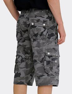 Pantalones Cortos Cargo de Camuflaje para Hombre, Cintura Media, Transpirables, Estilo Casual, Largo Bermuda, Bolsillos, Cintura Elástica, 100% Algodón - Product Image 2