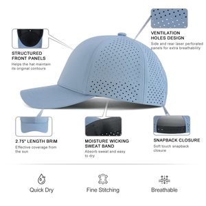Gorra de Béisbol Premium Personalizada para Papá con Bordado, para Uso Casual, Urbano y Deportivo, de Alta Calidad, 6 Paneles, de Sarga de Algodón - Product Image 1