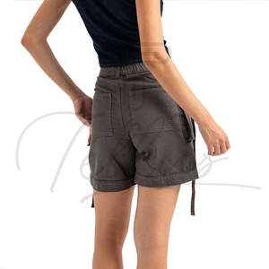 Shorts en jean pour femme de haute qualité, coupe droite, couleur unie, style moulant, vente en gros - Product Image 5