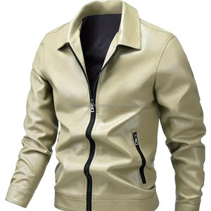 Nueva llegada ajustable chaqueta de cuero suave para hombres ropa de moda manga larga nuevo último estilo chaqueta de cuero para hombres - Product Image 1