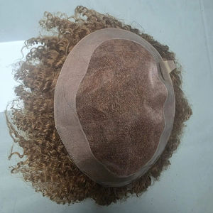 Prothèse capillaire homme en cheveux humains indiens Remy bouclés, base mono - TAZ HAIR BANGLADESH - Product Image 1