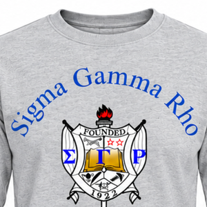 เสื้อยืดแขนยาว Sigma Gamma Rho Grey Heritage Crest 1922 Greek Sorority ผ้าฝ้ายพรีเมียม เสื้อยืดลายกราฟิก คลาสสิค สวมใส่สบาย - Product Image 5