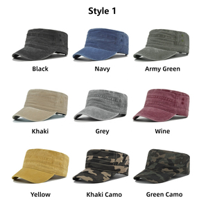 Casquette plate classique en coton doux et léger, couleur anthracite délavée, style cadet, avec bande cousue, idéale pour l'extérieur - Product Image 3