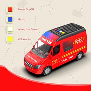 Jouet Postvan à friction de qualité supérieure avec musique et lumières LED clignotantes pour enfants, jeu interactif disponible à la vente - Product Image 2