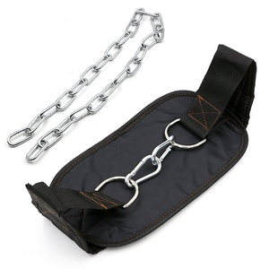GAF CINTURÓN DIP DE ELEVACIÓN DE PESAS NEOPRENO CORREAS DE SOPORTE PARA GIMNASIO ENVOLTURAS CON CADENA SE ADAPTA A DOBLE CINTURÓN DE GIMNASIO ENVOLTURAS DE GEL CON CADENA - Product Image 1