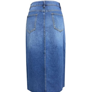 Jupe en jean fendue mi-longue personnalisée pour femmes - Product Image 6